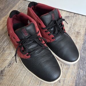 Vans Burgundy Black LXVI Secant Suede Skateboard Skate Casual Shoes Mens 8.5